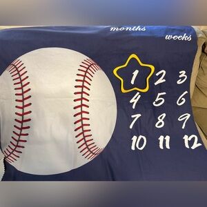 Baseball Milestone Blanket